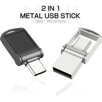 JASTER TYPE-C USB Flash Drives 64GB OTG High Speed Pen Drive 32GB 2 in 1 Mini Memory Stick Real Capacity Pendrive Creative Gift