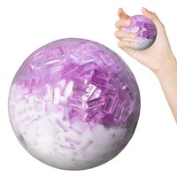 Purple Crystal Crunchy Ball, Slow Rebound Stress Relief, Bead Fidget Toy for Adults
