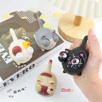 Fidget Squeeze Burst Eye Cat Animal Vent Toy Angry Cat Cat Vent Ball Squeezing Sensory Toys Soft Squeeze Toy Burst Eye Cat Toy