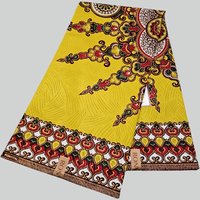 Yellow Printed African Java Style Wax Cotton Batik Fabric for Sewing Summer Clothes Pants Cushion Covers 46Inch * 6Yards R2329
