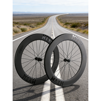 BIKE MYTH Carbon MT80 Wheelset- Lightweight Aerodynamic Carbon Fiber Wheelset for 80mm height clincher tubeless ready
