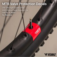 Vismaz MTB Bike RIM Decals Valve Protection Stickers OEM Replacement – Premium Vinyl Waterproof UV-Resistant