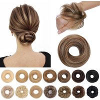 Natural Human Hair Buns Chignon Updo Donut Wrap Ponytail Extensions Remy Hairpiece for Women Real Hair 1pcs/2pcs