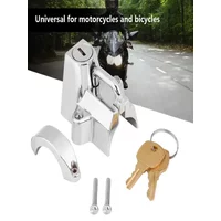 AliExpress NONE Universal Stainless Steel Motorcycle Motorbike Bike Helmet Lock Hanging Hook With 2 Keys Set