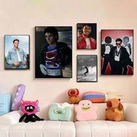 Actor Jaafar J-Jackson Poster Waterproof Wall Art Sticker For Bar Living Room Vintage Decor