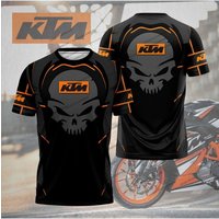 AliExpress KTM Men's Summer Motorcycle T-Shirt 3D Print Breathable Quick Dry Casual Tee for Motocross Biker Riding Daily Wear S-6XL