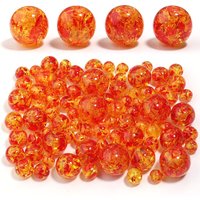 5-30pcs/lot High Quality Imitation Amber Acrylic Beads Orange Round Loose Beads For Jewelry Making DIY Necklace Bracelet
