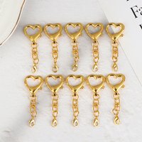 5/10Pcs Heart Lobster Clasp Chain Connector For DIY Jewelry Making Findings Key Chain Accessories