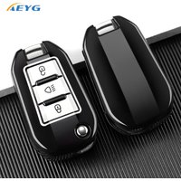 TPU Car Styling Flip Key Case Cover For Peugeot 208 308 408 508 2008 3008 4008 5008 For Citroen C3 C4 CACTUS C8 C6 Accessories