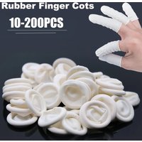 10-200pc Rubber Finger Protector Covers Fingertips Protector Gloves Disposable Latex Finger Cot Electronics Pottery Protect Tool