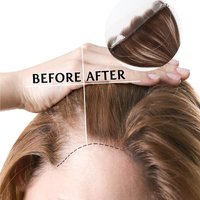 100% Human Hair 2X13Inch Lace No Clip Fish Line Invisible Hair Front Toupee Hairline Natural Hair Hairpiece Extensions for Women