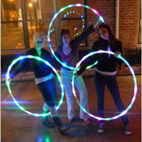 Loss Sports Hoop, Indoor Home Gym Fitness Equipment LED Colorful Fitness Hoop Removable Weight