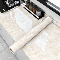 40cm Waterproof Kitchen Wall Sticker Self-adhesive Countertop Tile Sticky Film Cover Marble Oil-Proof Panels Wallpaper Decor
