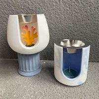 Bricolage huile essentielle cire bougeoir moule rond cire four de fusion diffuseur gypse hydroponique plante pot de fleurs moule en Silicone