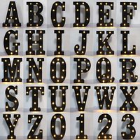 22cm Letters Led Light Black Alphabet Letter Number Night Light Christmas Decoration Supplies Room Home Decorations Accessories