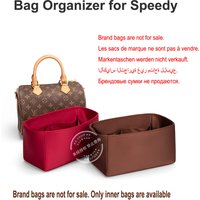 High Quality Satin Bag Organizer for LV Speedy, Lightweight Liner Bag Support, Waterproof Cosmetic Storage Insert Bag