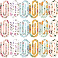 6/12/18 Pcs Jumbo Flower Acrylic Paper Clips Multicolor Floral Paperclip for Office Bookmark Gift Book Lovers, Desk Accessories