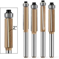 1PC 1/4" 6MM Shank Milling Cutter Wood Carving Flush Trim Router Bits With Bearing Woodworking Milling Cutter Carbide Endmill