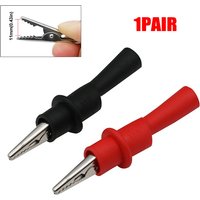 2pcs(1 Pair) Clip Wire Tips Test Clip Clamp Red+Black For Multi-Meter Tester AC DC 10A 1000V Multimeter Tool Accessories