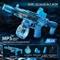 Electric Fully Automatic Water Gun Toy High Capacity Drum Magazine Rechargeable Battery Included Outdoor Summer Beach Game Gift