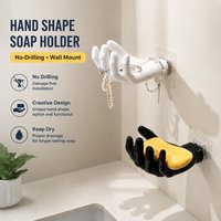 Creative Soap Dish Wall Mount No Drilling Soap Holder Bathroom Storage Shelf Hair Ring Jewelry Hanger Multifunctional Organizer