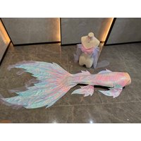 Original Mermaid Sky Purple Tail Fish Skin Aquarium Shooting Mermaid Performance Dress Swimsuit Mermaid Diving Show