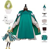 Witch Hat Atelier Coco Cosplay Costume Medieval Witch Dress with Hat Anime Tongari Boushi no Atelier Outfit Halloween Party Suit