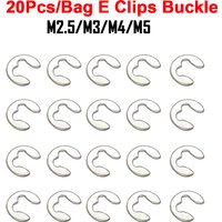 20Pcs/Bag M2.5 M3 M4 M5 E Clips E Buckle For RC 1/10 RC Model Car Spare Parts Circlip Retaining Rings