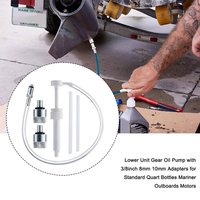 Lower Unit Gear Oil Pump with 3/8inch 8mm 10mm Adapters 1 Set for Standard Quart Bottles Mariner Outboards Motors