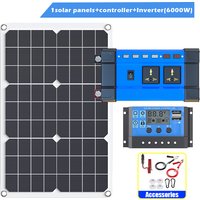 6000W Ultra-Flex SolarSkin Pro System - Military-Grade Bendable Panels + Smart MPPT & Hybrid Inverter for Stealth Van Conversion