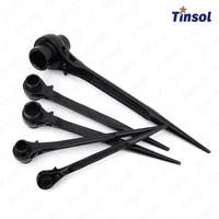 TINSOL 30-32mm Industrial Grade Hex Ratchet Spanner Bidirectional Multi-function Ratchet Socket Wrench Ratcheting Socket Wrench