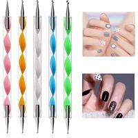 DIY Manicure Tools: Nail Art Dotting Pen, Spiral Rod Hook Pen & Drawing Painting Marbleizing Tool