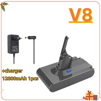 For Dyson V8 cordless vacuum cleaner replacement battery, handheld vacuum cleaner battery, 21.6V, 12800mAh factory direct sale