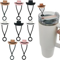 Silicone Cowboy Hat Straw Covers Cap Compatible with Stanley Cup 30 40 oz Cowgirl Hat Straw Topper Protector Lid Accessories