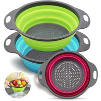 Collapsible Colander Silicone Kitchen Sink Strainer Pasta Strainers Kitchen Colander Baskets for Draining Vegetable Fruit YY175