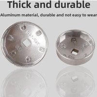 74mm 14 Flute Oil Filter Wrench Socket Remover Tool for Benz Audi VW Toyota Porsche Mazda Car Engine Maintenance Aluminum Alloy