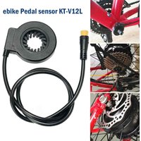 Electric Bicycle Pedal Sensor KT-V12L Easy Fitting Hall Speed Cadence Pedal Black Dual PAS Sensor Parts Ebike Sensors