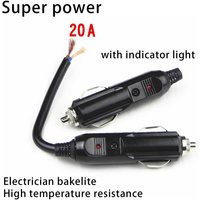 12V 24V Car Cigarette Lighter Plug Male LED Socket Plug Connector Adapter Car Cigarette Lighter Interior Accessories