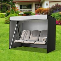 Swing Cover Waterproof 210D Oxford Cloth Patio Swing Chair Cover Weather Resistant Dust Protector for Garden Outdoor Furniture
