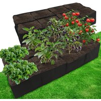 2026 New Raised Garden Bed, 8 Ventilated Compartments, Modern Style, Durable Weatherproof Rectangular Planter with Floor Mountin
