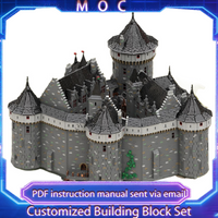51955 PCS Medieval Castle Black Falcon Château Saline-en-Breizh COMPLETE Model Building Blocks Bricks Assembly Toy Holiday Gift