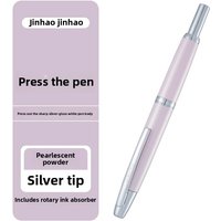 Jinhao 10 Pink Gold Silver Retractable Fountain Pen EF F Nib Ink Converter Professional Office Writing Gift Stationery