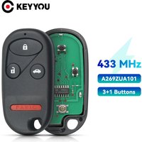 KEYYOU 4 Buttons For Honda CR-V Civic Pilot Accord S2000 Odyssey Entry Car Remote Key Fob A269ZUA101 434Mhz Key