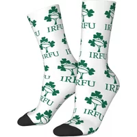 Ireland Rugby TEAM Socks Harajuku Sweat Absorbing Stockings All Season Long Socks Accessories for Unisex Gifts