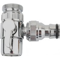 1 to 2 Water Distributor Faucet Adapter with Independent On/Off Switches for Kitchen Garden and Bathroom Hose Connector
