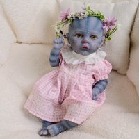 NPK 12inch Newborn Reborn Doll Handmade High Quality Avatar Meadow Lifelike Soft Touch Small Cute Handy Doll Collectible