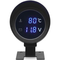 Car LED Digital 2 in 1 Truck Water Temp Gauge Temperature Sensor Temperatura Moto + Voltmeter Volt Voltage Meter 12V 24V Voltage