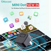 OTTOCAST Mini Dot Cube Wireless CarPlay Android Auto Adapter USB Dongle Car Accessorie for Chevrolet Toyota VW Buick Chery MG