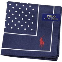 Polo Ralph Lauren Cotton Fabric Knit Scarves Women's Marine Blue/White/Red 24-f1129
