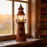 Lighthouse Candlestick Office Desktop Ornaments Crafts Souvenirs Figurines Home Decoration Festive Gift Photography Store Props